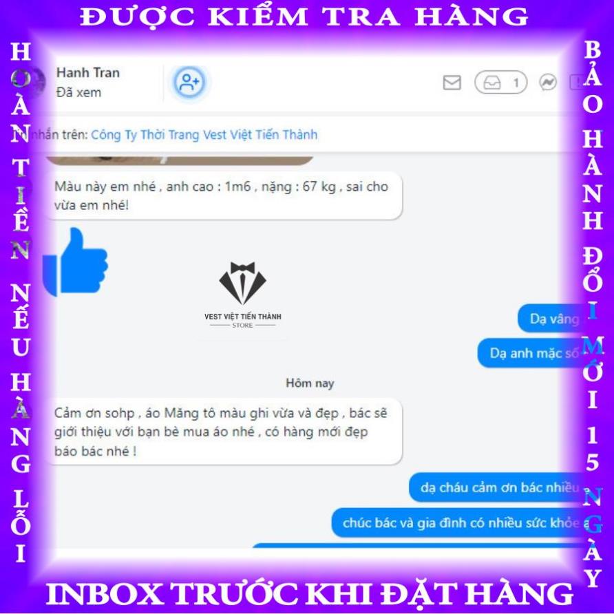 Măng tô nam trung niên vải dạ lông cừu nhập khẩu hàn quốc vest việt tiến thành buinguyet