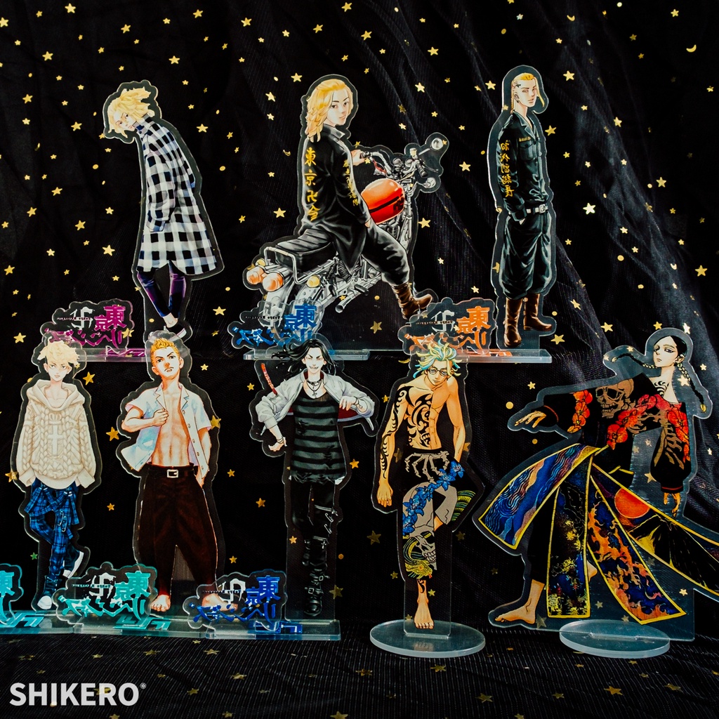 Standee anime Tokyo Revengers, Standee Takemichi, Mikey, Draken, Chifuyu, Baji, Ran (Tặng kèm sticke