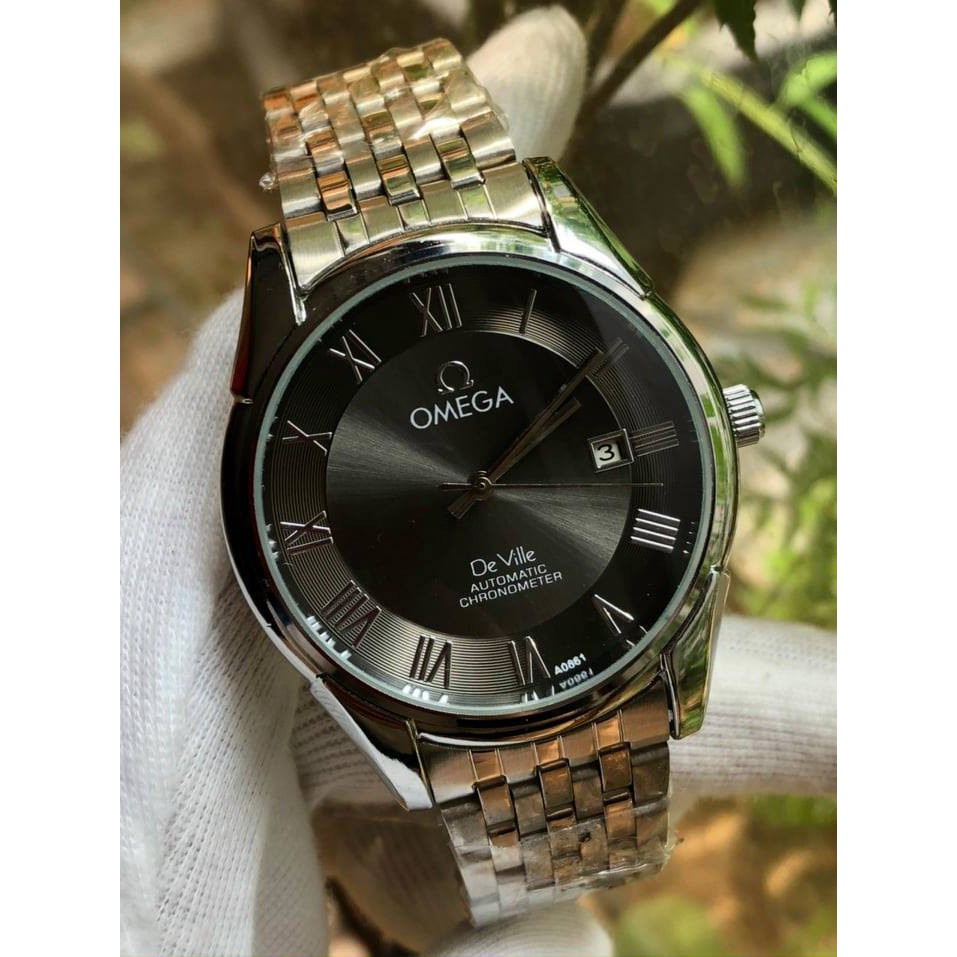 Đồng hồ nam OMG mặt tròn dây thép chống gỉ ⚡chống xước⚡chống nước⚡ siêu bền bảo hành 6 tháng