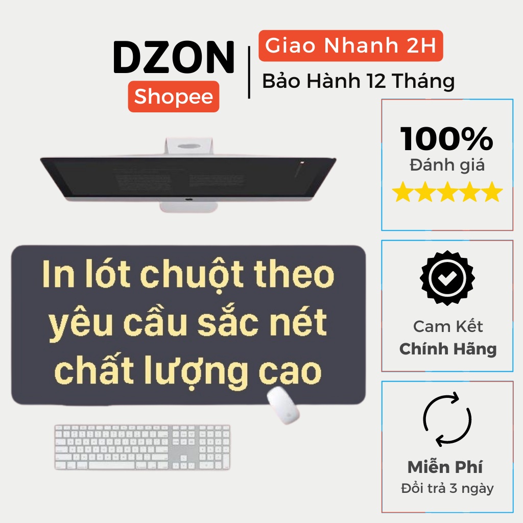 Lót chuột đặt in theo yêu cầu sắc nét, chất lượng cao, nhiều kích thước