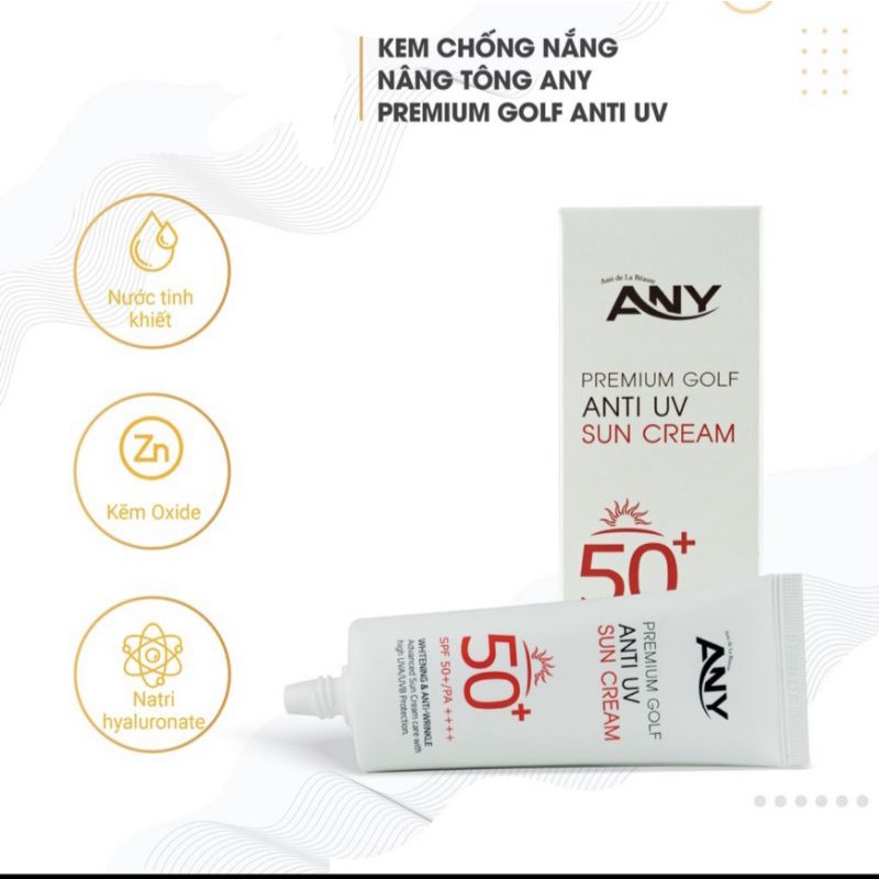 Kem Chống Nắng ANY  PREMIUM GOLF ANTI UV Nâng Tông