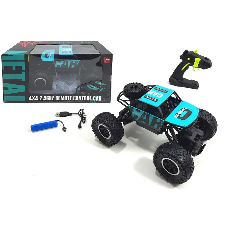 Xe điều khiển địa hình ROCK CRAWLER P03A RC Car leo núi, tốc độ 25km/h giảm sóc 2 cầu vỏ thép sóng 2.4Ghz phủ xa 80m.