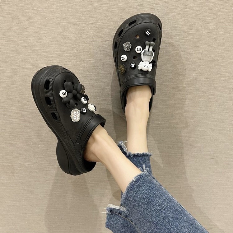 Dép sục croos - dép siêu nhẹ tăng chiều cao thêm 4cm hình dán