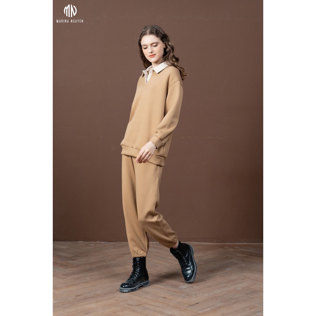Bộ Đồ Thu Đông Nữ MARINA NGUYỄN Thiết Kế Dài Tay, Kiểu Dáng Trẻ Trung, Chất Liệu Cotton Mềm Mịn - 822042