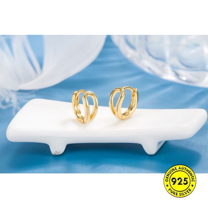 Khuyên Tai Dạng Kẹp Hình Giọt Nước Rỗng Đơn Giản Thời Trang Thu Đông U1435