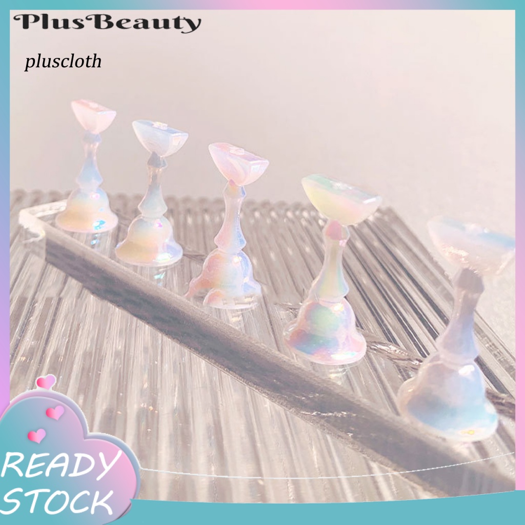 Set 5 Móng Tay Giả Có Giá Đỡ Trưng Bày Chống Mài Mòn