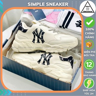 Giày mlb ny mono heel chính hãng 🔴simple sneaker🔴 mlb big ball chunky mono heel new york yankees auth