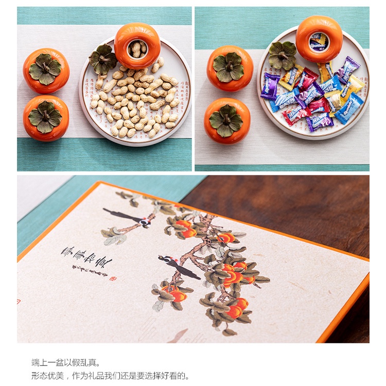 Hũ đựng trà, gia vị...hình quả hồng