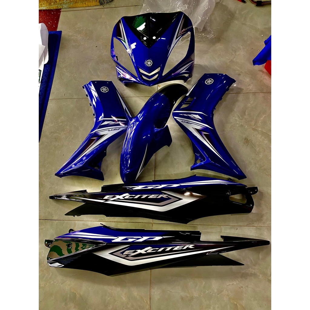 Dàn áo Exciter 135 2005-2010 Màu Xanh GP Yamaha chính hãng