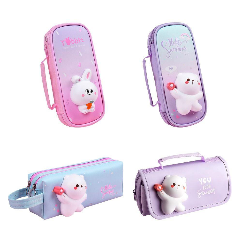 CHOOKEY Túi Đựng Bút Đa Năng Họa Tiết Hoạt Hình Xinh Xắn