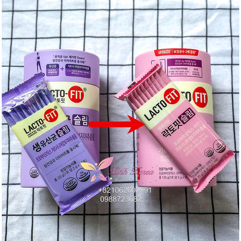 Men tiêu hoá LACTO-FIT SLIM tím  - Nội địa Hàn Quốc