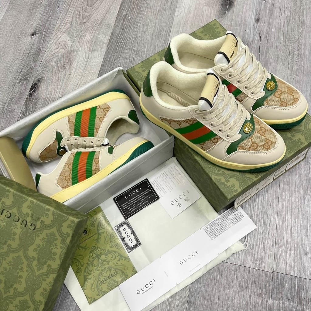 Giày 𝐆𝐮𝐜𝐜𝐢 Xanh + Hồng Bản 2023, Giày Gucci Sơn Tùng Xanh Các Màu Mới Hàng Cao Cấp Full Box Bill [ SẴN HÀNG ]