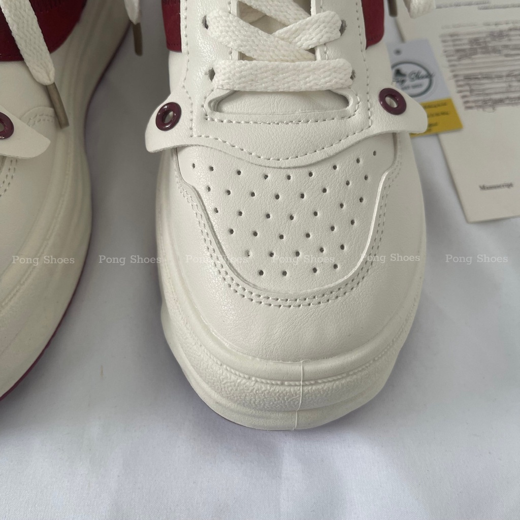Sneaker/ Bata Pong Shoes phối màu trắng đỏ phong cách dễ thương, đơn giản- FULL BOX - Mã 1473