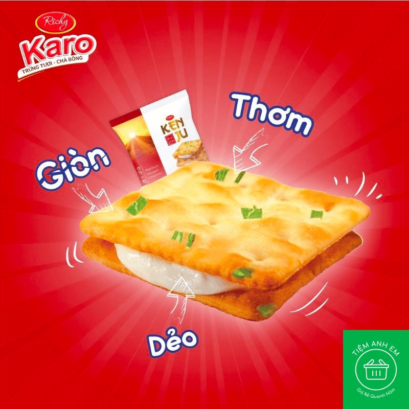 Bánh quy Richy KENJU giòn kem dẻo hương vị Nhật 186g