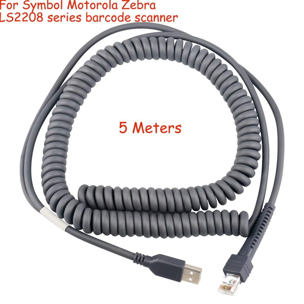 Dây Cáp USB 5M RJ45 Cho Máy Quét Mã Vạch Zebra Icon Motorola 2208