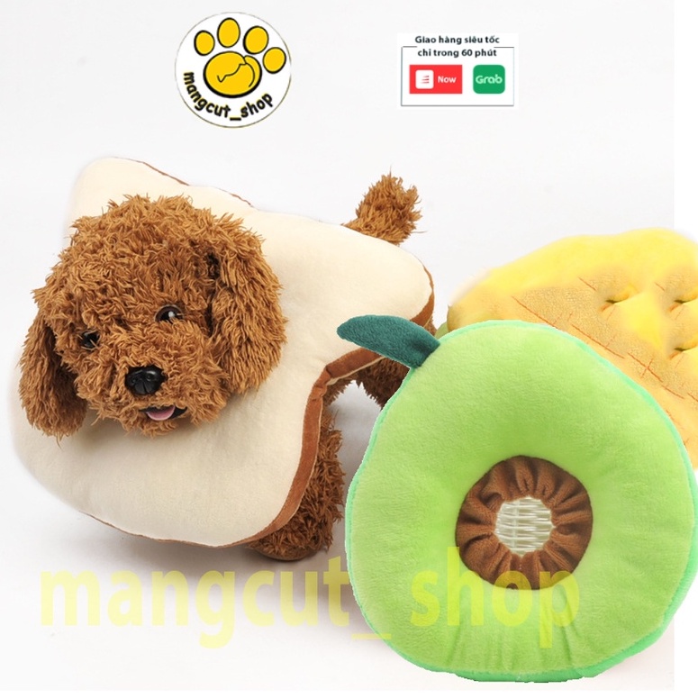 Loa Chống Liếm Bánh Mỳ Sandwich, Quả Bơ Cho Thú Cưng, Gối Chống Liếm Cho Chó Mèo hình hoa quả Kute Đáng Yêu