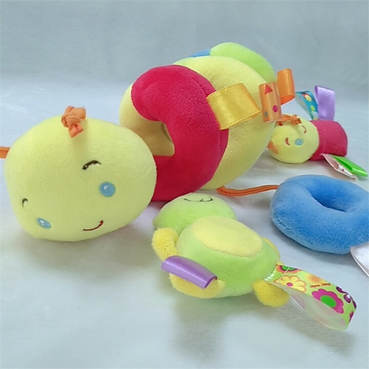 1 Đồ Chơi Treo Xe Đẩy Hình Bánh Donut / Sâu Bướm Nhồi Bông Nhiều Màu Mềm Mại Làm Quà Tặng Sinh Nhật Cho Bé