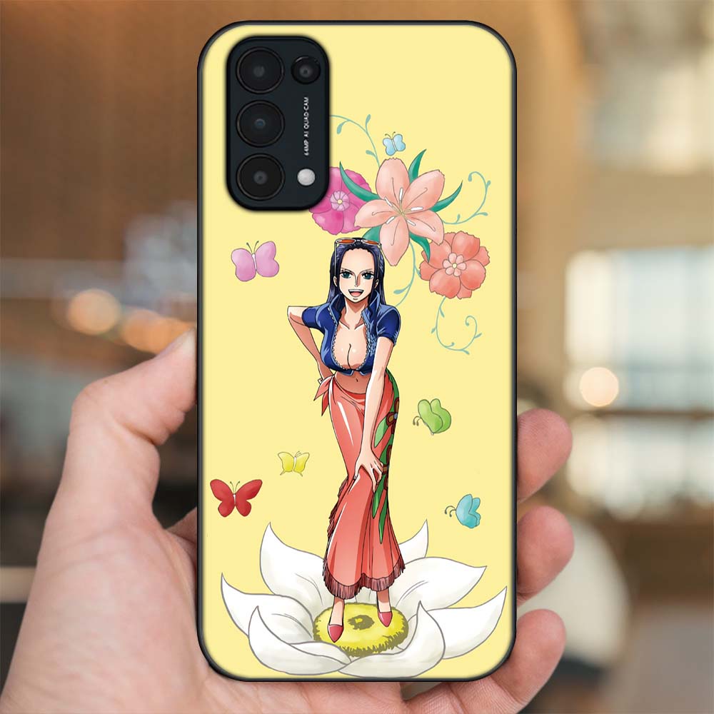 Ốp lưng Oppo Reno 5 viền đen in hình Nico Robin One Piece Đảo Hải Tặc