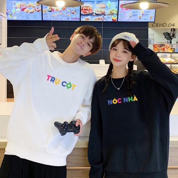 Áo sweater C10HD.05 cặp đôi basic unisex giá rẻ oversize form rộng GOAT STORE