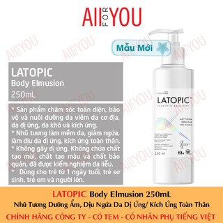 [TEM CTY] LATOPIC Body Emulsion 250 mL - Nhũ Tương dưỡng ẩm dịu ngứa da dị ứng/kích ứng toàn thân