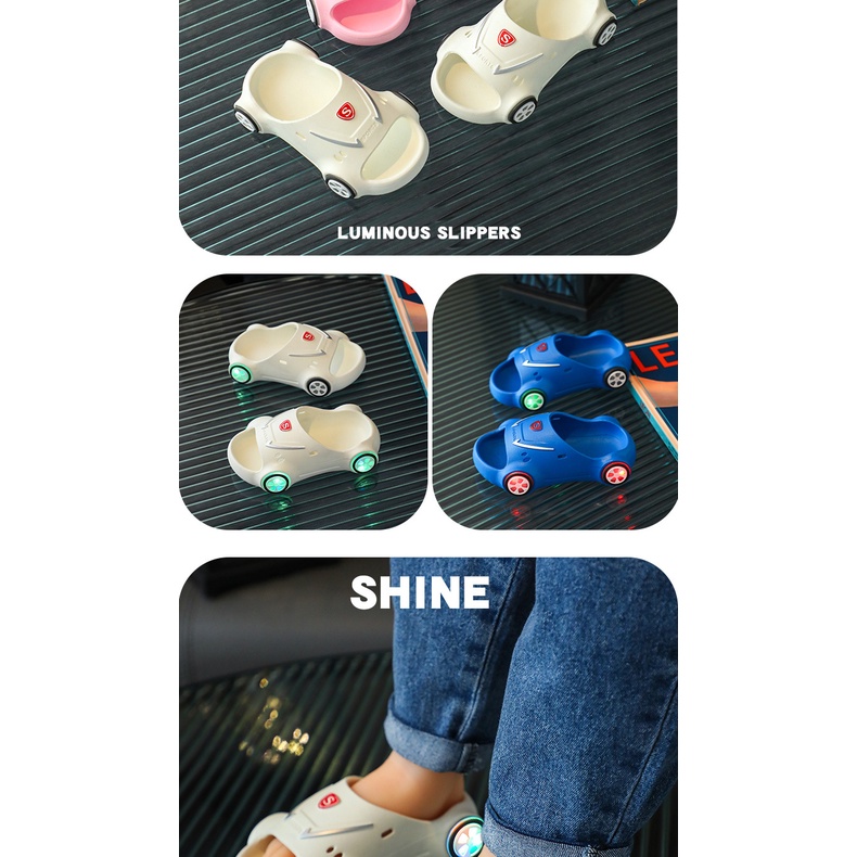 Dép Đi Trong Nhà Chống Trượt Có Đèn LED Dành Cho Trẻ Em 1-6 Tuổi Thời Trang 2023