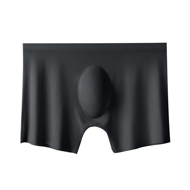 Quần Lót Boxer Vải Lụa Lạnh Siêu Mỏng Thoáng Khí Không Đường May Cá Tính Cho Nam