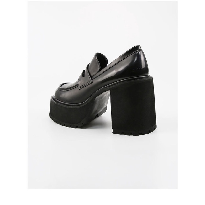 Giày loafer nữ đế cao 10cm cực chiến giày da nữ Juice Park FOOTMADE