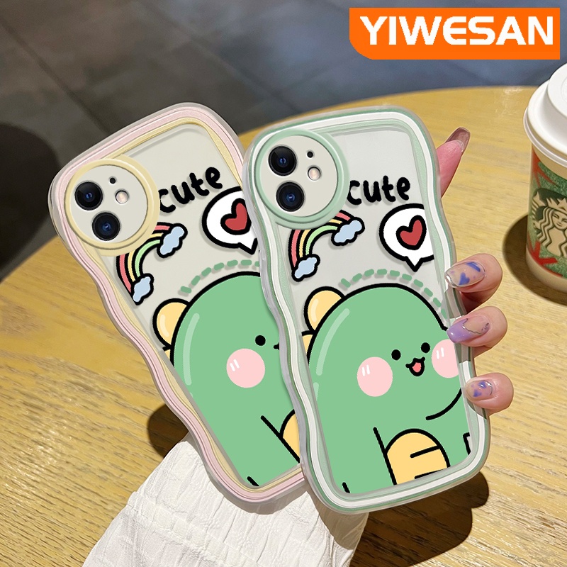 Ốp Điện Thoại Viền Gợn Sóng Hình Khủng Long Cho OPPO A74 4G A95 4G F19 F19S Reno 6 Lite