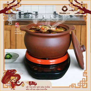 Nồi đất kho cá đất nung chịu nhiệt 2 lít - 3 lít NodaCook nồi đất thiết kế rời bếp