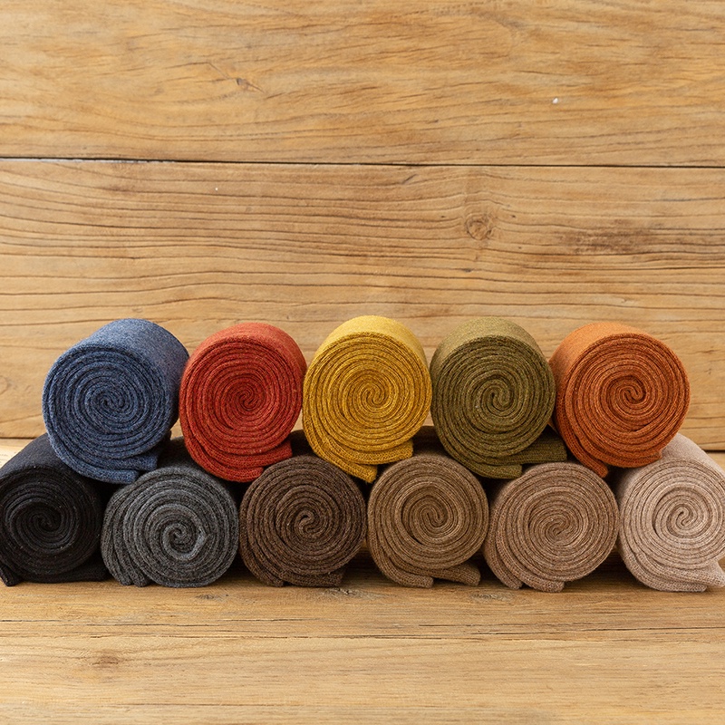 Vớ cotton dài trên đầu gối màu trơn phong cách Nhật Bản thời trang thường ngày cho nữ sinh