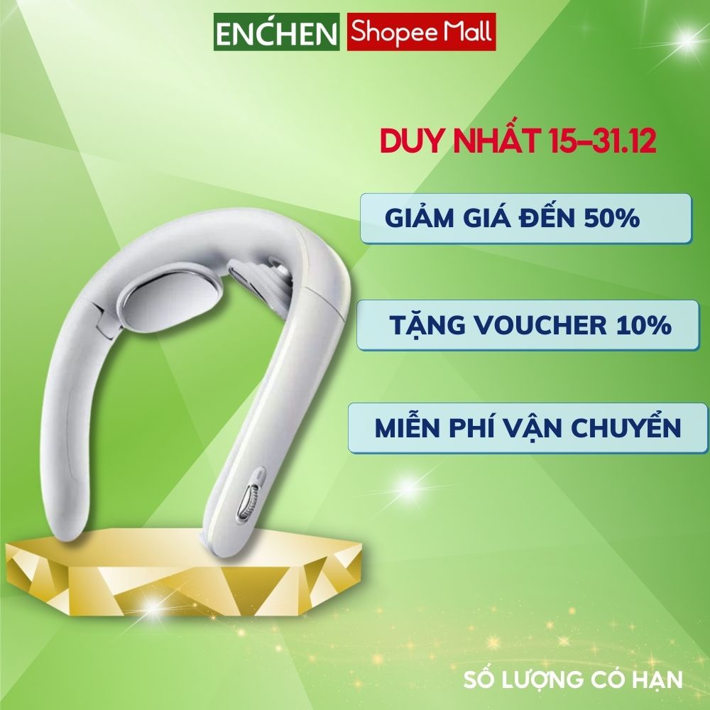 Máy massage cổ gấp gọn Jeeback G6 nhỏ gọn thanh lịch có thể đeo khi làm việc, 4 vùng nhiệt nóng và nhiều chế độ massage