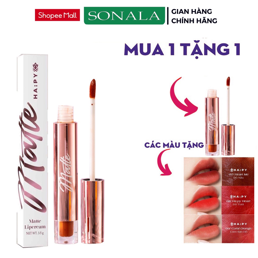 Son môi lì Hapy MiniGarden 3.5ml lâu trôi chính hãng màu đẹp kháng nước siêu xinh