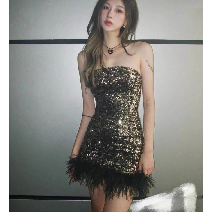 LINSEY DRESS Đầm body đầm dự tiệc đính kim sa sequin lấp lánh chic ulzzang SAM SAM BOUTIQUE