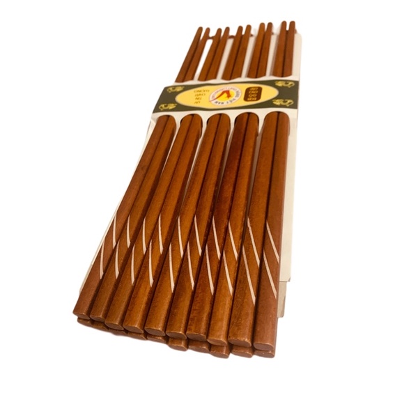 bộ 10 đôi đũa gỗ khảm trai sang trọng, không cong vênh, chống mốc, gỗ cẩm hồng