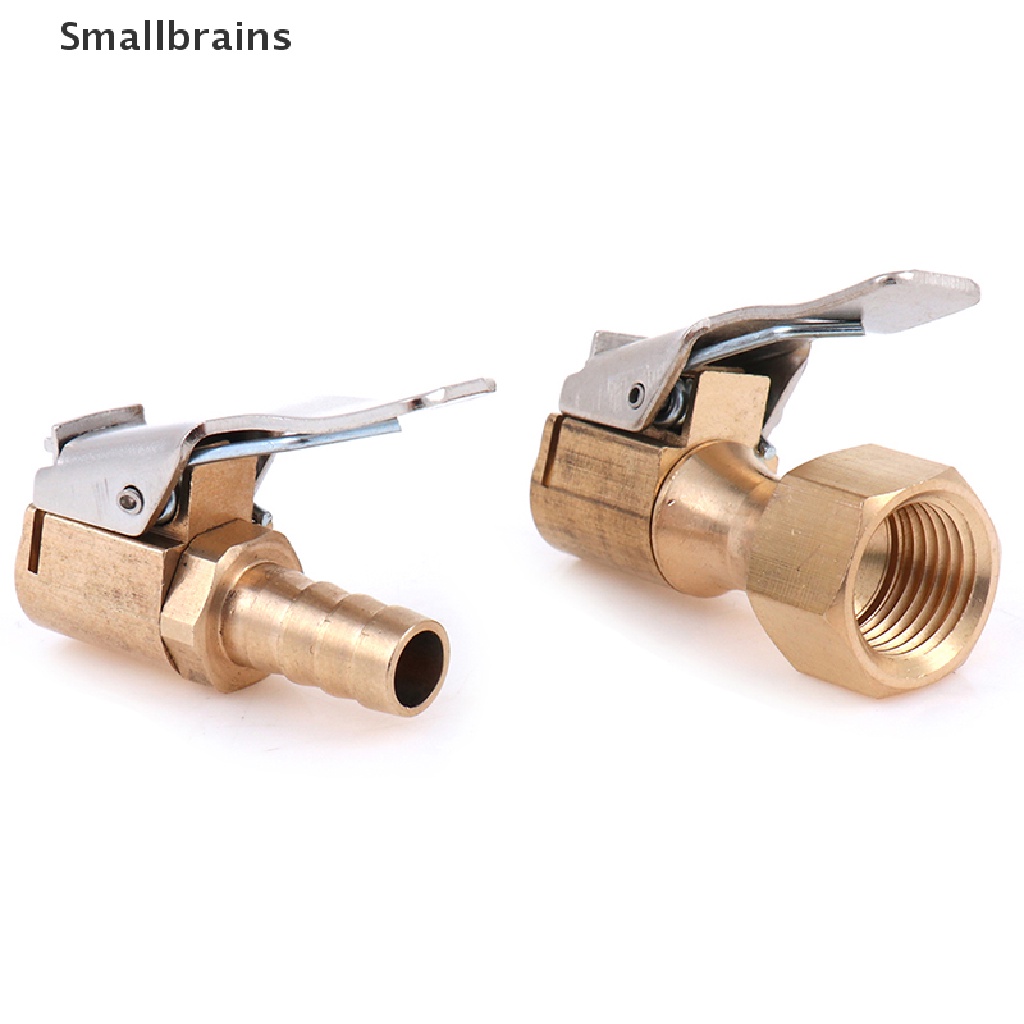 Smbr Car auto brass 6/8mm tyre wheel air chuck inflator pump connector valve clip BR