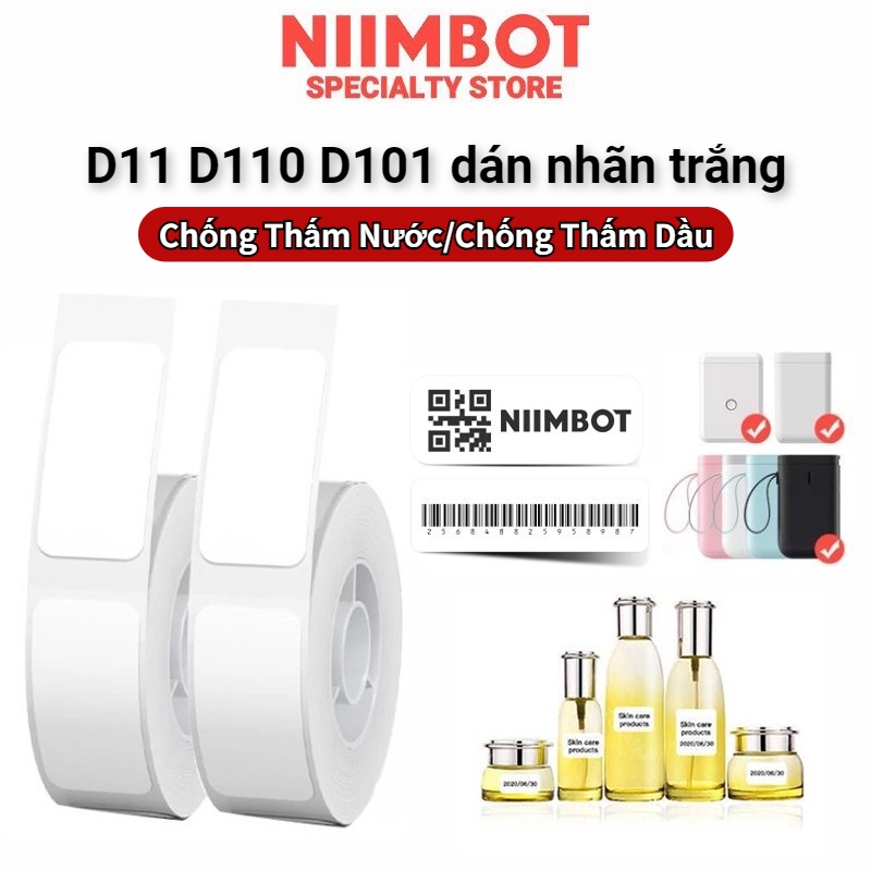 Cuộn miếng dán nhãn NIIMBOT D11 in nhiệt bằng giấy ghi giá tiền tiện lợi