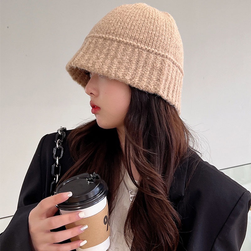 Nón vành đan len thời trang thu đông dành cho nữ