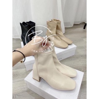 Boots - Bốt thời trang A66-089 da PU gót vuông 7cm