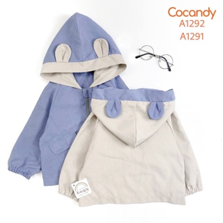 Áo khoác gió xanh phối be, xanh 2 túi cho bé của cocandy mã a1291,a1292 - ảnh sản phẩm 2