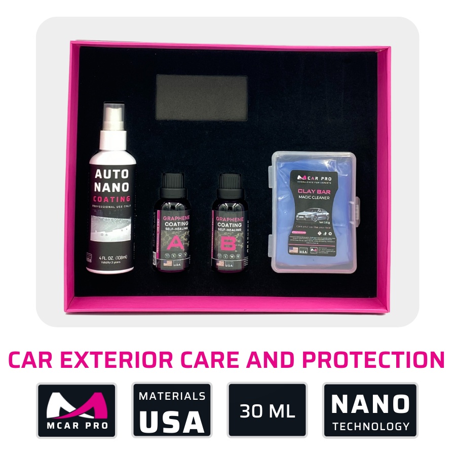 Bộ Sản Phẩm phủ gốm Ceramic Bảo Vệ sơn và Ngoại Thất xe ô tô - Car Exterior Care And Protection