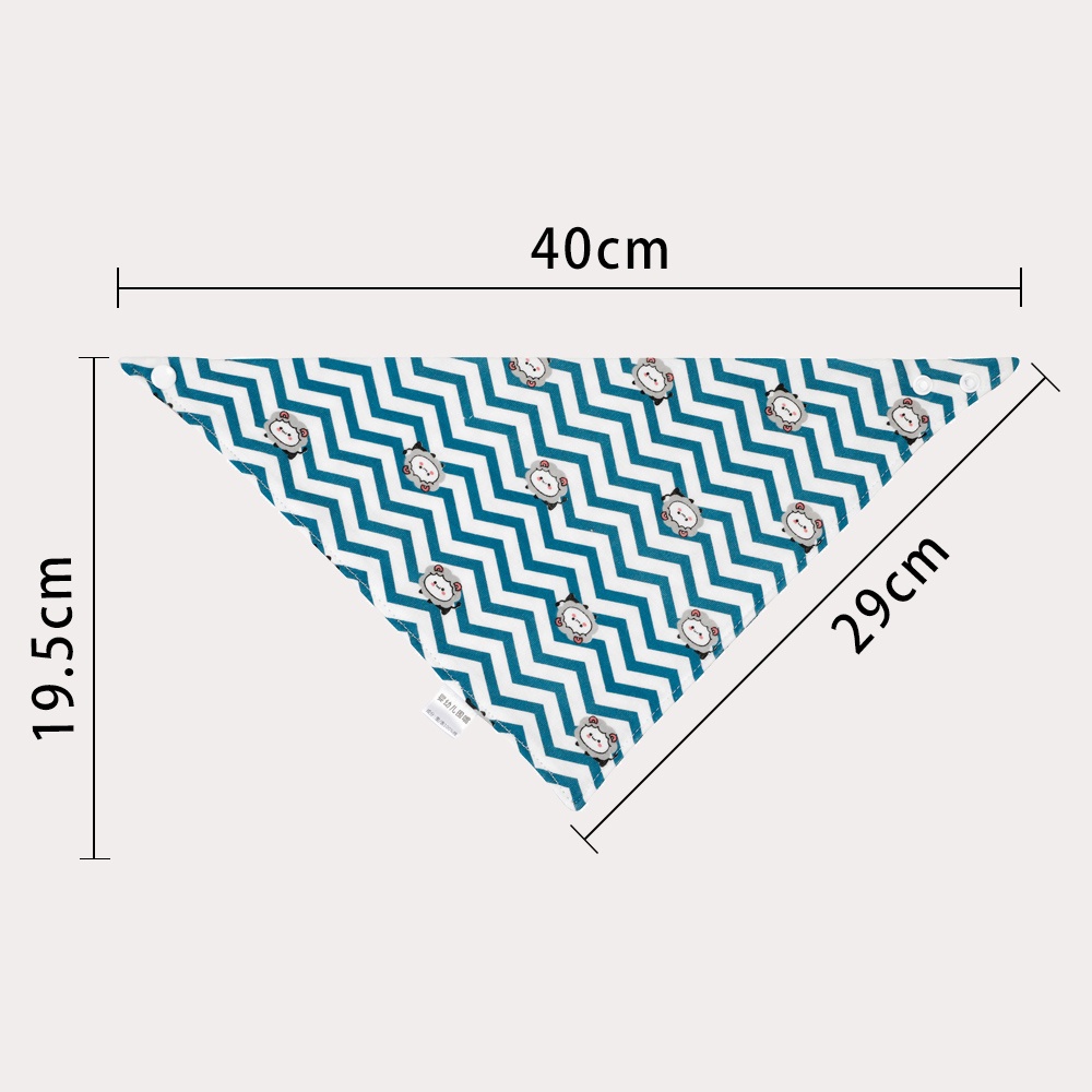 Set 10 Yếm Ăn Tam Giác Bằng Cotton Hai Lớp In Họa Tiết Hoạt Hình Có Thể Điều Chỉnh Cho Bé