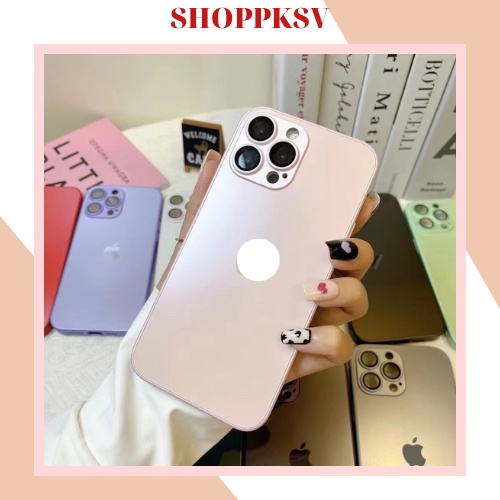 Ốp Điện Thoại Kính Nhám Cường Lực Cứng Có Miếng Dán Bảo Vệ Ống Kính Máy Ảnh Cho IPhone 14 Plus 13 Pro Max