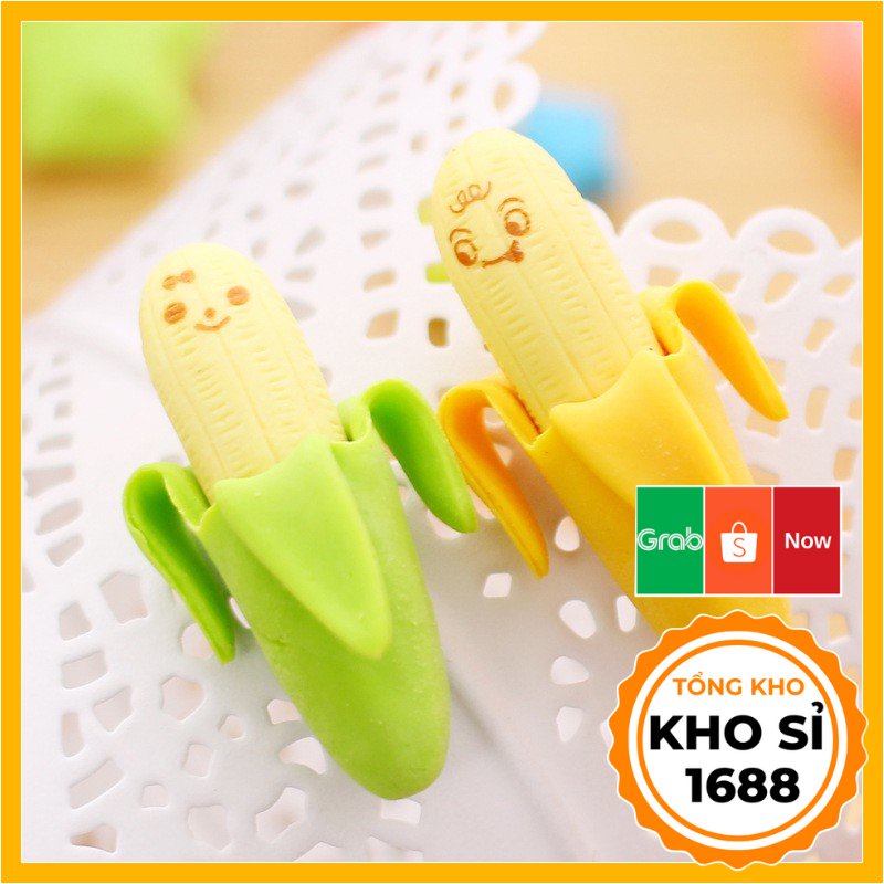 Set 2 viên gôm tẩy xóa hình quả chuối E410