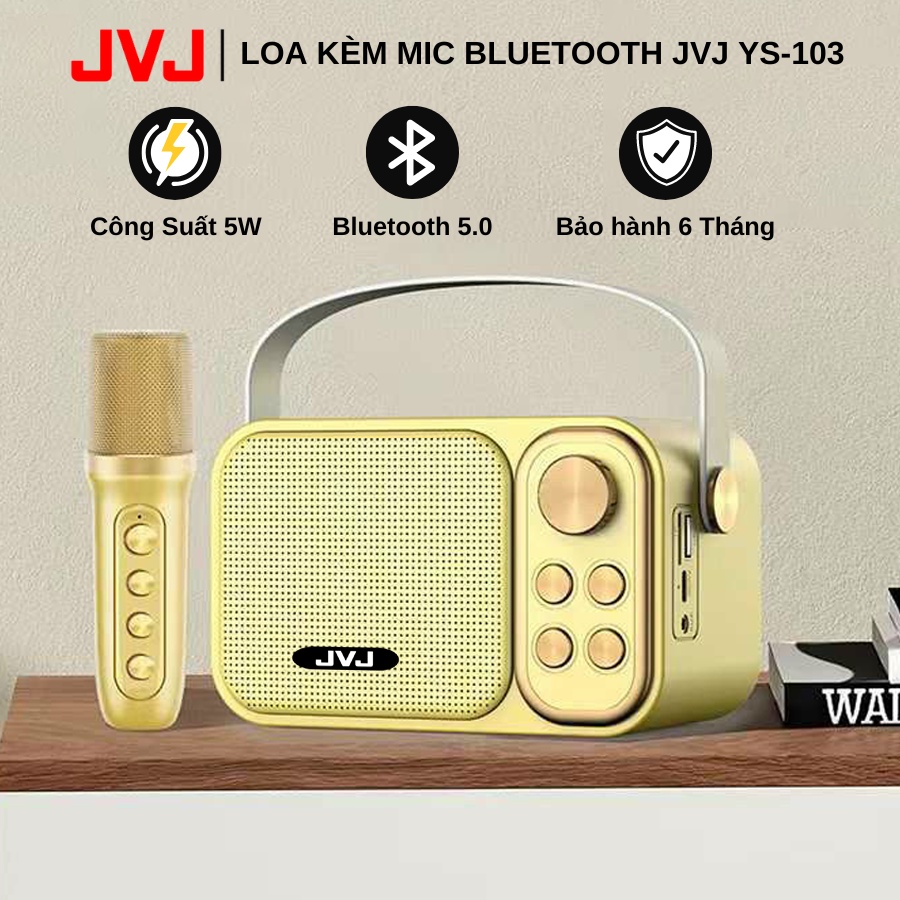 Loa bluetooth mini karaoke kèm mic JVJ YS-103 Không dây