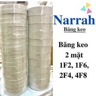 Băng keo 2 mặt siêu dính, băng dính 2 mặt, đầy đủ size 1.2cm đến 4.8cm