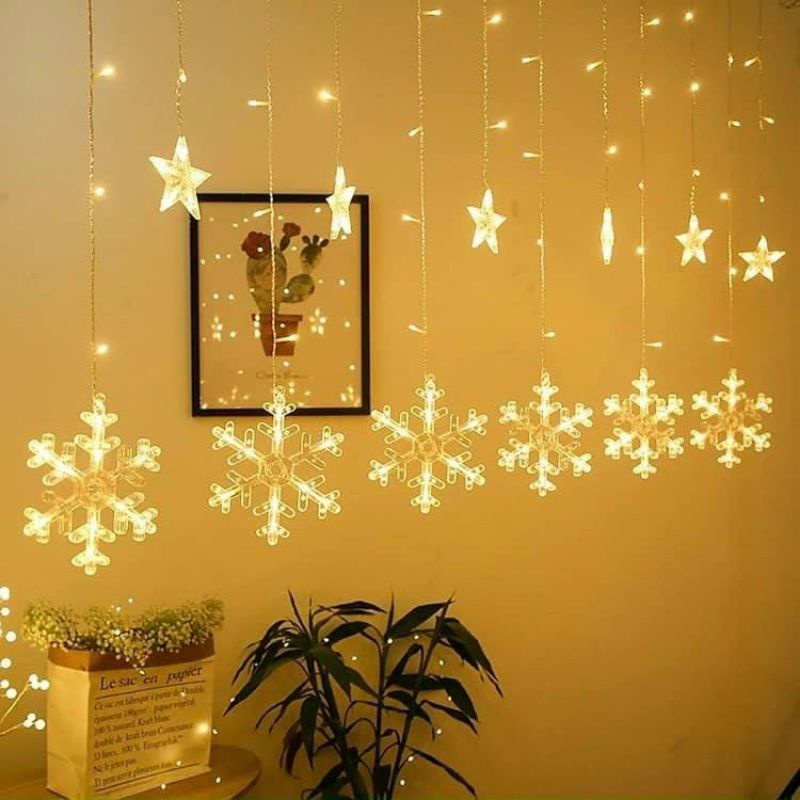 Màn led bông tuyết và sao