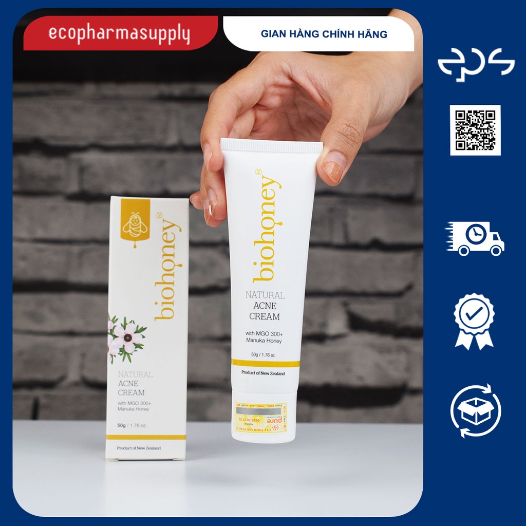 Kem Mật Ong Biohoney Natural Acne Cream Cho Da Mụn 50g