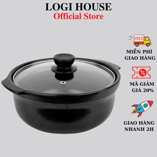 [BAO DÀY DẶN] NỒI ĐẤT KHO THỊT CÁ DÀY DẶN 0.5,1,1.5,2L NẮP KÍNH