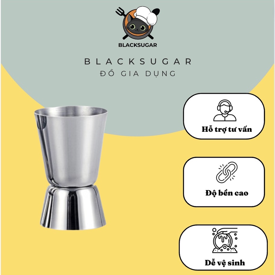 Cốc Đong Inox Jigger 2 Đầu Pha Chế 15-30ml