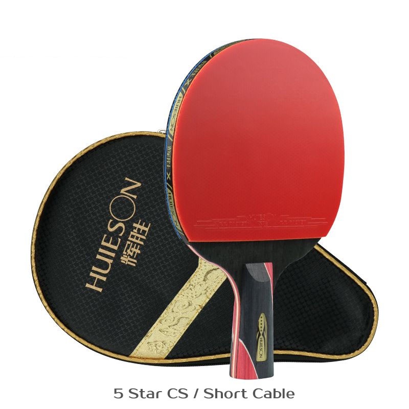 Vợt Đánh Bóng Bàn Huieson 5 / 6 Star Bằng Carbon Kèm Túi Đựng Tiện Lợi